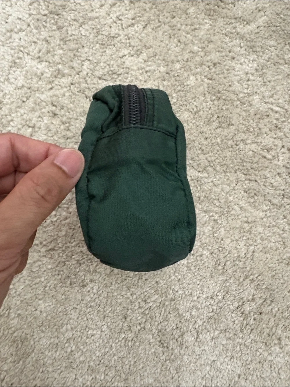 Prada Dark Green Nylon Cosmetic Pouch